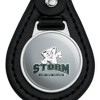 Lake Erie College Primary Logo Black Leather Keychain - 3 of 4