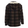 Gioberti Mens Faux Shearling Lined Flannel Jacket with Removable Hood - image 2 of 4