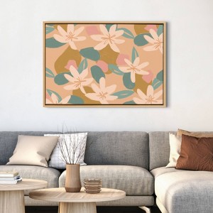 23" x 33" Sylvie Summer Island Framed Canvas by Kate Aurelia Holloway Natural - Kate & Laurel All Things Decor - 1 of 4