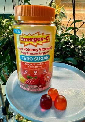Emergen c Zero Sugar Assorted Fruit Gummy Vitamins 36ct : Target