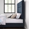 NicBex Modern Queen/King Upholstered Platform Bed Frame with Square Tufted Headboard,Solid Wood Slats Support,Box Spring Needed,Easy Assembly - 3 of 4