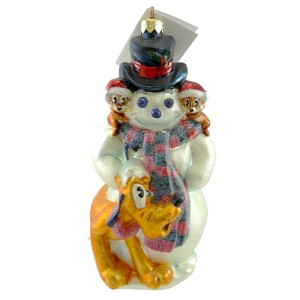 Christopher Radko 7.0 Inch Pluto's Snowman Ornament Disney Chipmunk Tree Ornaments - 1 of 2