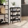 CLIHOME 4-Tier Rolling Kitchen Trolley 29.9" Engineered Wood With Lockable Wheels - 3 of 4