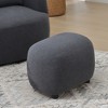 KINWELL 23" Wide Boucle Upholstered Footstool Sofa Couch Footrest - 3 of 4