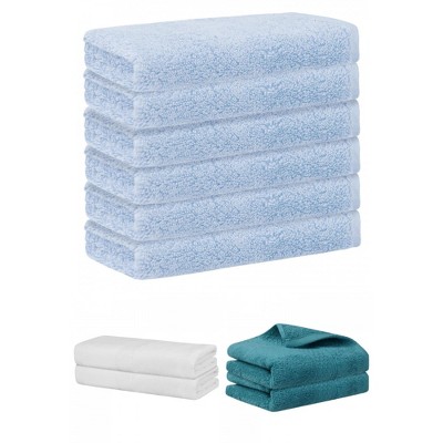 REGALWOVEN Absorbent Solid Bath Hand Face Cloths Cotton Towels 3 Piece Sets