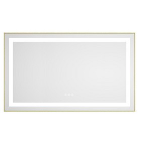 Ridstar 40 in. W x 24 in. H Yellow Rectangular Bathroom Mirror with LED Lights - 1 of 4