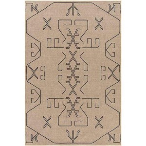 Mark & Day Candi 2'6"x8' Runner Washable Woven Indoor Area Rugs Pecan/Dark Gray: Stain-Resistant, Pet Friendly, Bohemian Style - 1 of 4