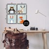 Stupell Industries Woodland Animals in Glasses Black Framed Giclee Art (Set of 4) - 3 of 4