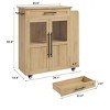 Mobile Kitchen Island Cart With Storage- 360° Rolling Wheels, Drawers, Spice Rack, Black Handle, Versatile Storage And Serving Cart For Kitchen And D - 2 of 4