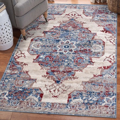 Luxe Weavers Vintage Floral Medallion Area Rug