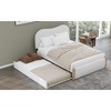Upholstered Platform Bed with Trundle, Modern Berber Fleece Bed Frame for Kids Boys Girls Bedroom - 4 of 4
