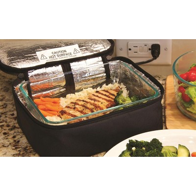 HotLogic Mini Black Insulated Portable Electric Lunch Tote