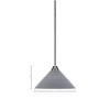 Toltec Lighting Paramount 1 - Light Pendant in  Brushed Nickel with 12" Gray Matrix Shade - 2 of 2