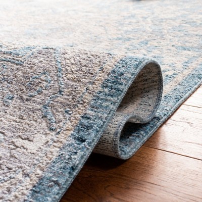 Elysian Bliss 4' x 6' Hand-Knotted Blue Wool & Viscose Rug