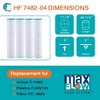 Hurricane 16 Pack HF7482-04 Advanced Pool Filter Cartridge Replacement for PJAN145, Unicel C-7482, Filbur FC-0820, Jandy Industries CL580, CV580 - 4 of 4