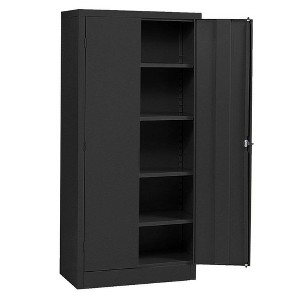 Edsal 36"Wx18"Dx72"H Steel Freestanding Cabinet Black - 1 of 4