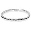 Haus of Brilliance Black Rhodium over Silver 1.0 Cttw Diamond Double-Link Tennis Bracelet - 2 of 4