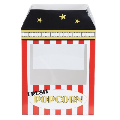 Beistle 15 1/4" x 8 1/4" x 10 1/2" Popcorn Machine Centerpiece; Black/Silver 2/Pack 50098