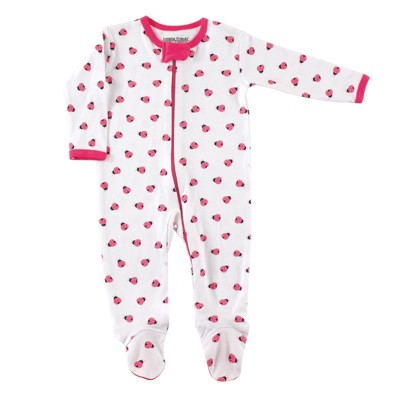 Luvable Friends Baby Girl Cotton Sleep And Play 1pc, Lady Bugs, 0-3 ...