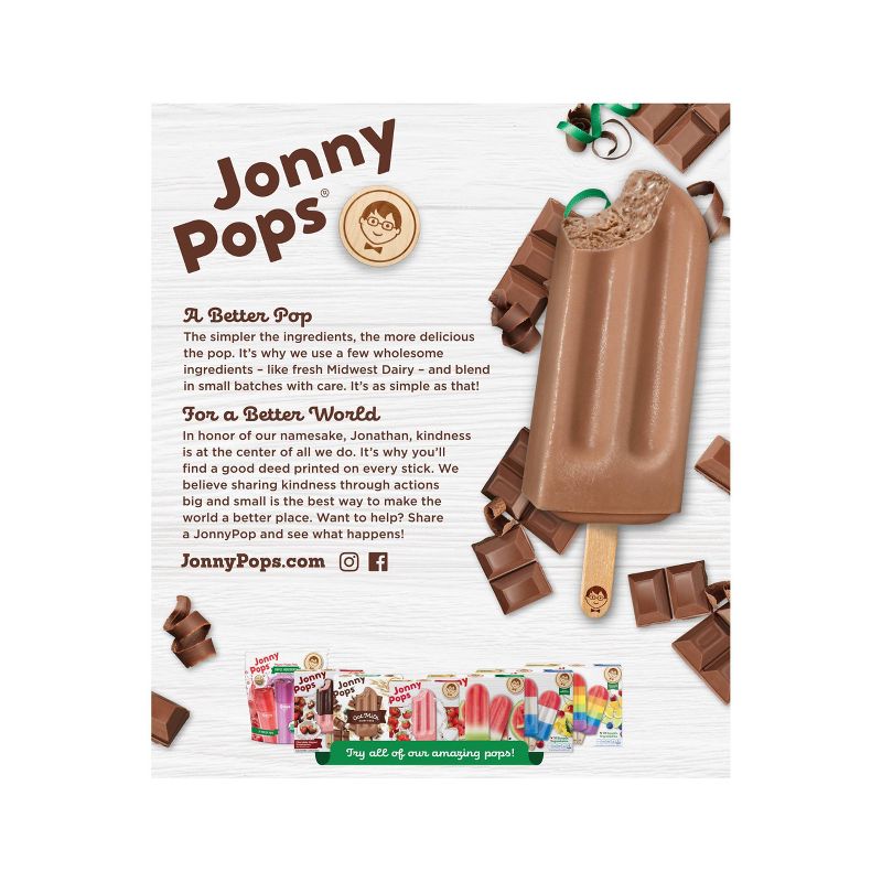JonnyPops Dark Chocolate &#38; Cream Frozen Bars - 4pk/8.25 fl oz, 3 of 7