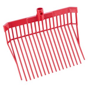 VEVOR 6PCS Manure Fork Replacement Head, 18 Angled Tines Horse Manure Fork Head, Durable Plastic Pitchfork Heads, Horse Mulch Rake, Black&Red&Blue - 1 of 4