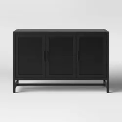 Warwick 3 Door Accent TV Stand for TVs up to 59" Stand Black - Threshold™