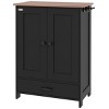 Dog Feeding Station with Storage Cabinet,Hidden Raised Bowls,Adjustable Panel And Hooks,Pet Food Organizer for Medium Dogs–LAOTIES - 4 of 4