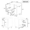 Lyngins Modern Freestanding Bathroom Vanity with Sink, Bathroom Storage Cabinet with Door Shelf, 2-Tier Pull-Out Basket+Deep Drawer, Solid Wood Frame - 3 of 4