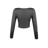 Women's Long Sleeve Crop Top - Tresser - 2 of 2