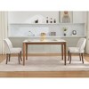 Ridstar Set of 2 Modern Upholstered Dining Chair with Wooden Legs for Kitchen and Dining Room-Beige - 2 of 4