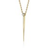 Guili 14K Gold-Plated Sterling Silver Y-Necklace with CZ Spike Pendant in Green, Blue, Gold, or Red—Elegant, Vibrant, and Stylish. - 2 of 3