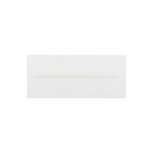 JAM Paper Strathmore Open End #10 Business Envelope 4 1/8" x 9 1/2" Bright White Wove 50/Pack - 1 of 4