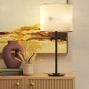 Reeded Metal Stick Lamp with Dual Socket Black: ETL Listed, No Assembly - Threshold™ - 3 of 4