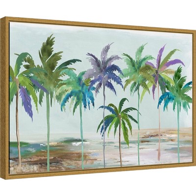 Tropical Dream Palm Trees Hand-Stretched Canvas Wall Art