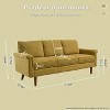 XIZZI 3 Seater Sofa Couch with Deep Seats, Modern Upholstered Sofa with Armrests, Comfy Couches for Living Room, Bedroom and Office - 2 of 4