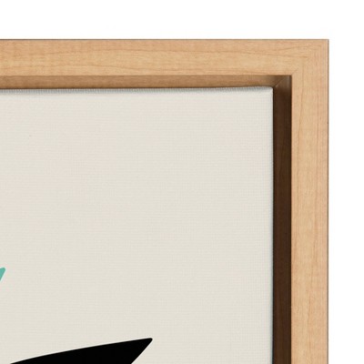 Colorful Abstract Floral Bunny and Bird Canvas Wall Art, 23" x 33"
