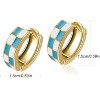 Small Hoop Cartilage Earrings Teacher Earrings for Women；White Black Enamel Hypoallergenic Hooped Gifts Gold and - 2 of 4
