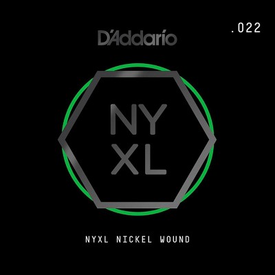 D'Addario NYNW022 NYXL Nickel Wound Electric Guitar Single String, .022