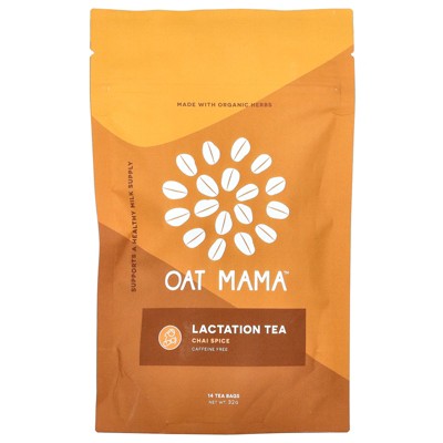 Oat Mama Lactation Tea, Chai Spice, Caffeine Free, 14 Tea Bags, 32 g