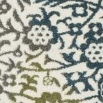 ivory/peacock blue