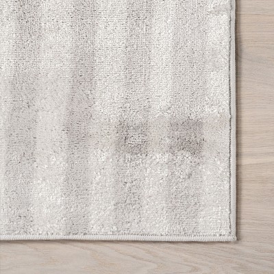 Shandra Abstract Blue and Gray Synthetic 4' x 6' Area Rug
