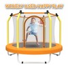 LOVSON 55''Trampoline for Kids Indoor & Outdoor Small Toddler Trampoline with Basketball Hoop - 2 of 4