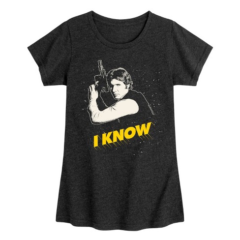 Girls' - Star Wars - Valentine I Know -Toddler And Youth Girls Fitted Short Sleeve Graphic T-Shirt Fitted Short Sleeve Graphic T-Shirt - image 1 of 4