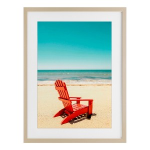 Stupell Industries Place For Dreams Beach Framed Print Under Glass Art - 1 of 4