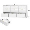63" Dresser for Bedroom, Modern 9 Drawers Dresser with Deep Drawer, Wide Storage Chest of Drawer with Gold Handle White - 4 of 4