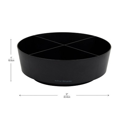 LunaLulinlk Snack Carousel, Countertop Organizer, Snack Tray, 12"L x 12"W x 4"H, Black