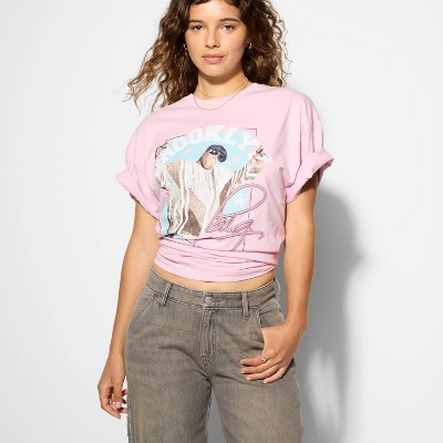 Women's Brooklyn Biggie Oversized Graphic T-Shirt - Pink