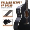 TopComfy Toy Guitars and String Instruments Basswood Panel Folk Guitar With Amplifier Bag Tuner Accessories For Kids, Black, 42.52"*18.9"*6.3" - 3 of 4