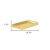 HomeRoots 16" Gold Wood Geometric Serving Tray With Handles - 3 of 4