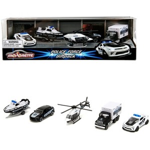 Police Force Giftpack (2024) 5 piece Set 1/64 Diecast Model Cars by Majorette - 1 of 4